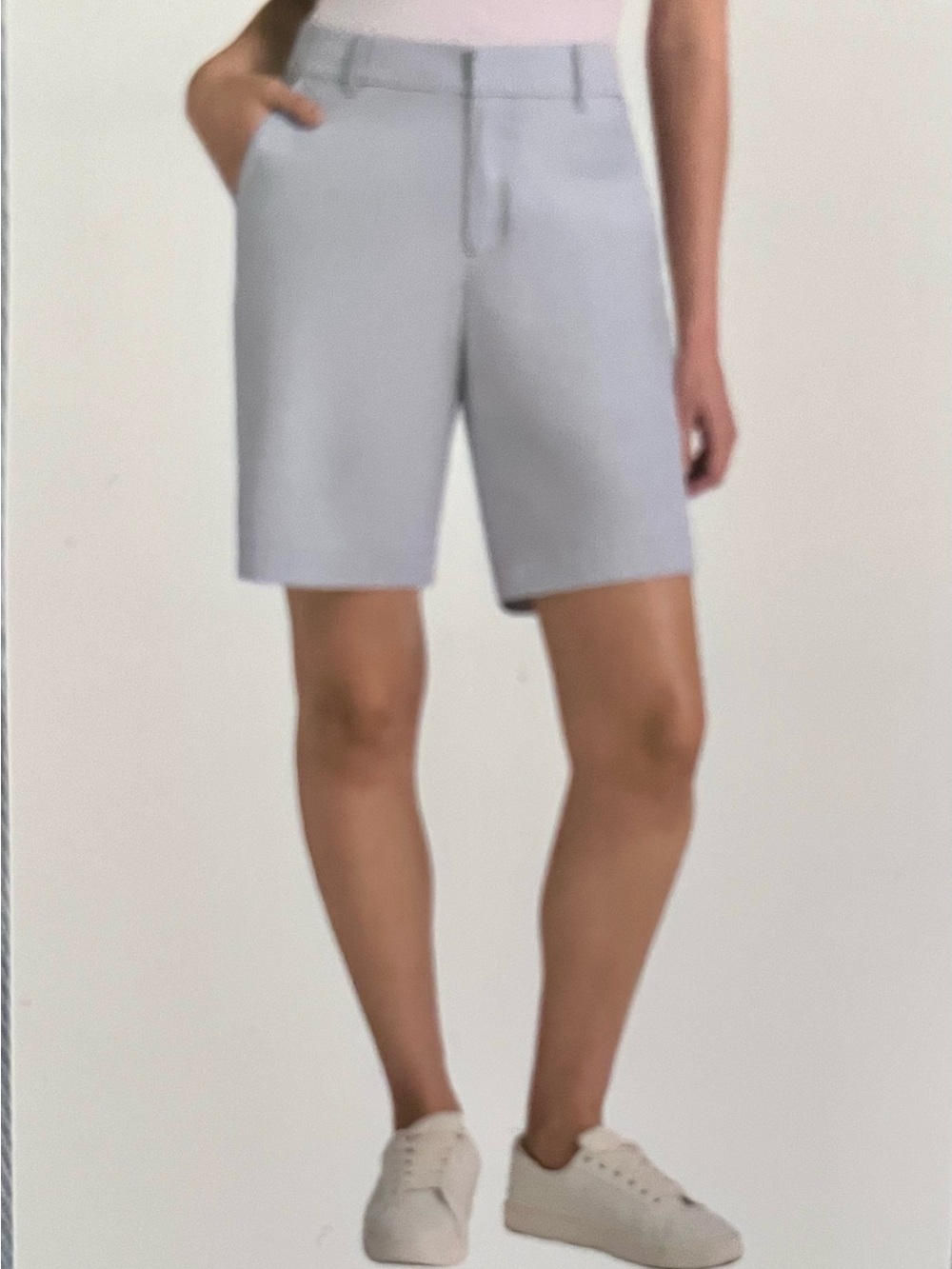 Matty M Light Blue Flat Front Women’s Shorts Size L